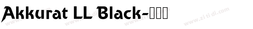 Akkurat LL Black字体转换